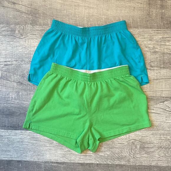 SO Brand Juniors Athletic Shorts Lot Of 2 Blue & Green Size Small Lounge Wear - Picture 1 of 8
